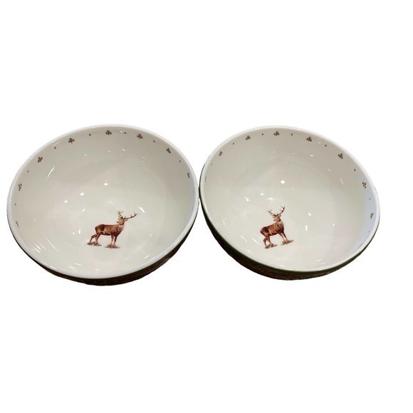 Spode Other - 2 Spode Glen Lodge Stag salad bowls